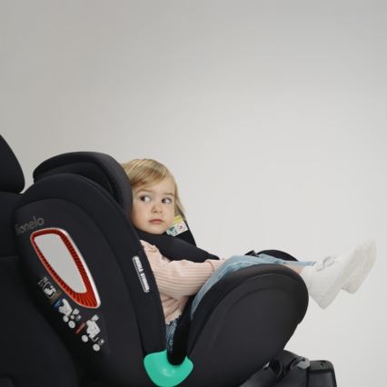 Lionelo - ANTOON PLUS i-Size vridbar bilbarnstol med bas 40-105 cm Svart Onyx