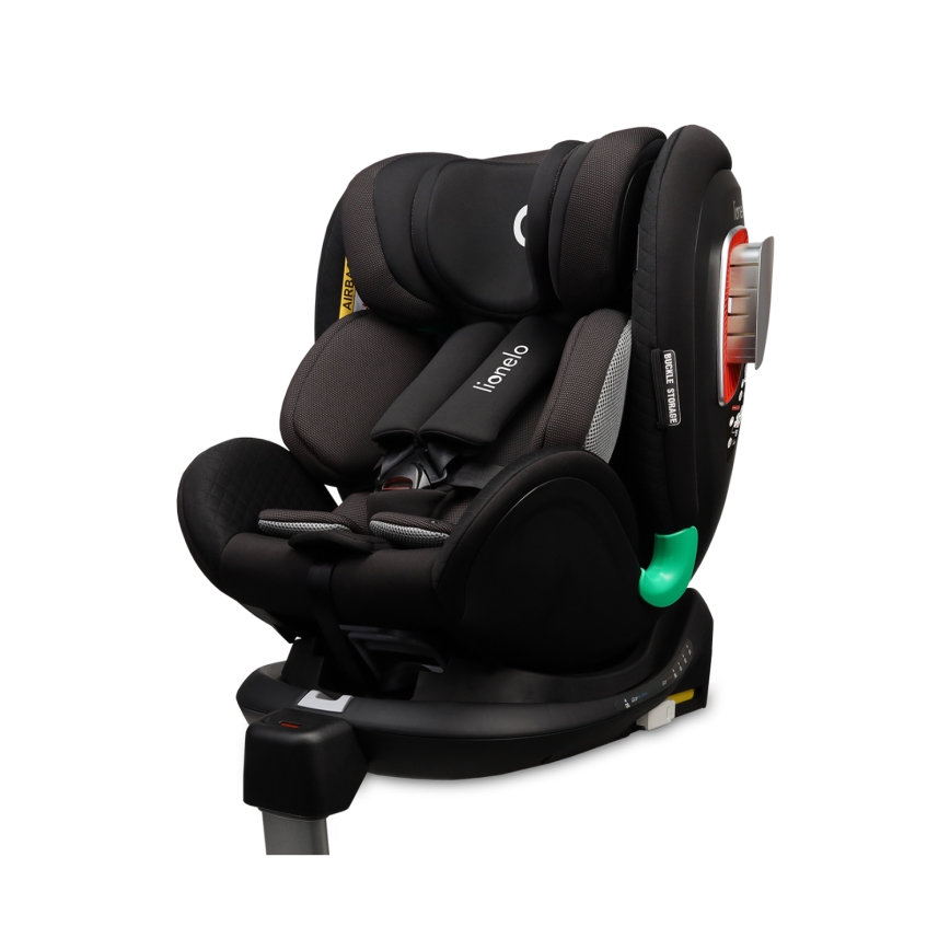 Lionelo - ANTOON PLUS i-Size vridbar bilbarnstol med bas 40-105 cm Svart Onyx