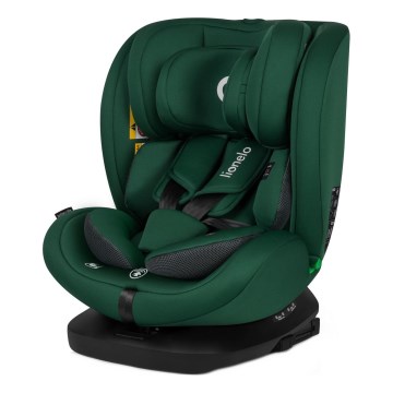 Lionelo - Vridbar bilbarnstol med bas BASTIAAN i-Size 40-150 cm Green Forest