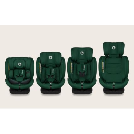 Lionelo - Vridbar bilbarnstol med bas BASTIAAN i-Size 40-150 cm Green Forest