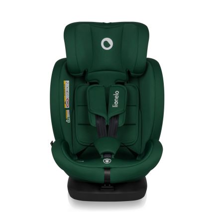 Lionelo - Vridbar bilbarnstol med bas BASTIAAN i-Size 40-150 cm Green Forest