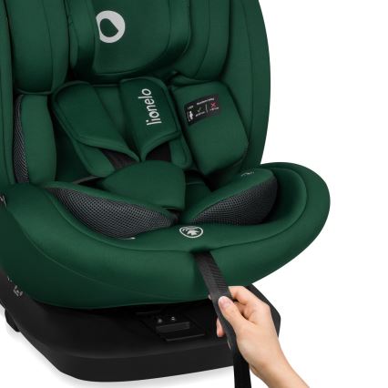Lionelo - Vridbar bilbarnstol med bas BASTIAAN i-Size 40-150 cm Green Forest