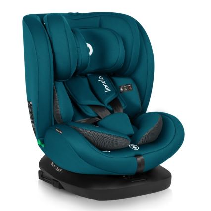 Lionelo - Vridbar bilbarnstol med bas BASTIAAN i-Size 40-150 cm Indigoblå
