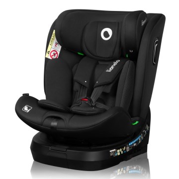 Lionelo - Vridbar bilbarnstol med bas BRAVE i-Size 40-150 cm Black Carbon
