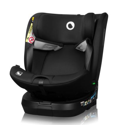 Lionelo - Vridbar bilbarnstol med bas BRAVE i-Size 40-150 cm Black Carbon