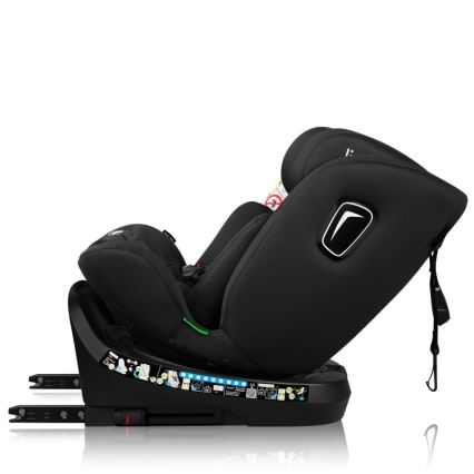 Lionelo - Vridbar bilbarnstol med bas BRAVE i-Size 40-150 cm Black Carbon
