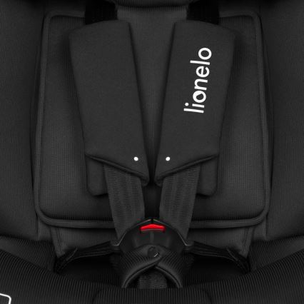 Lionelo - Vridbar bilbarnstol med bas BRAVE i-Size 40-150 cm Black Carbon