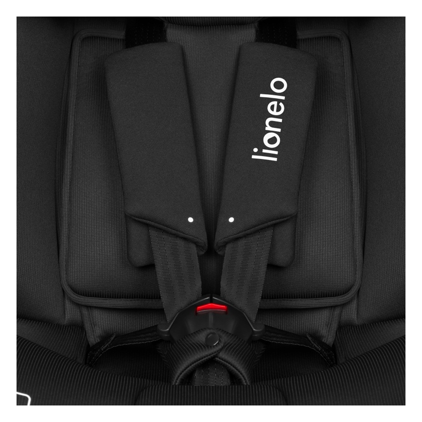 Lionelo - Vridbar bilbarnstol med bas BRAVE i-Size 40-150 cm Black Carbon