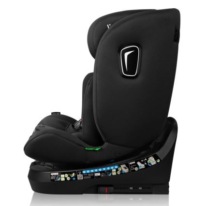 Lionelo - Vridbar bilbarnstol med bas BRAVE i-Size 40-150 cm Black Carbon