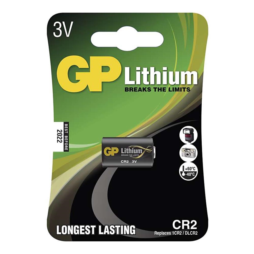 Lithium Batterier CR2 GP LITHIUM 3V/800 mAh