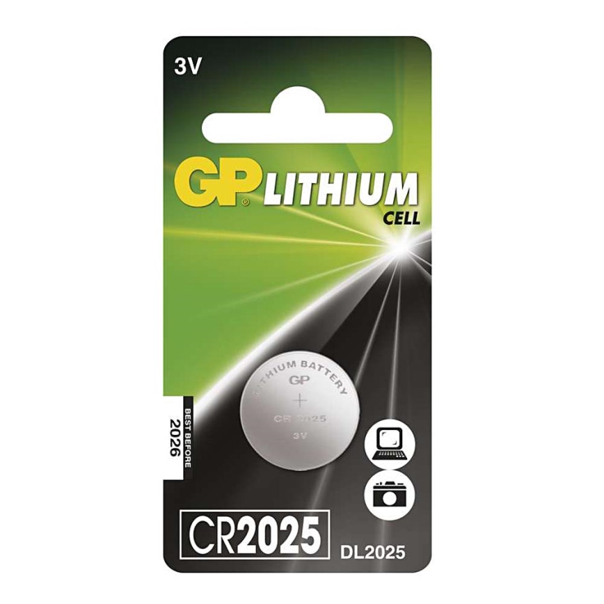 Lithium Batterier CR2025 GP LITHIUM 3V/170 mAh