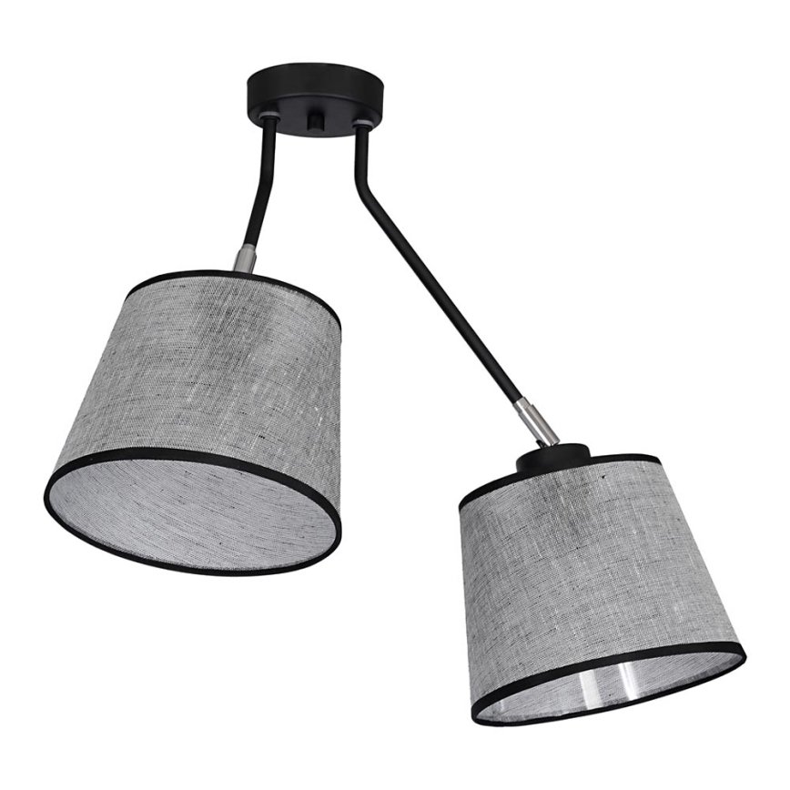 Ljuskrona ASTA 2xE27/60W/230V svart