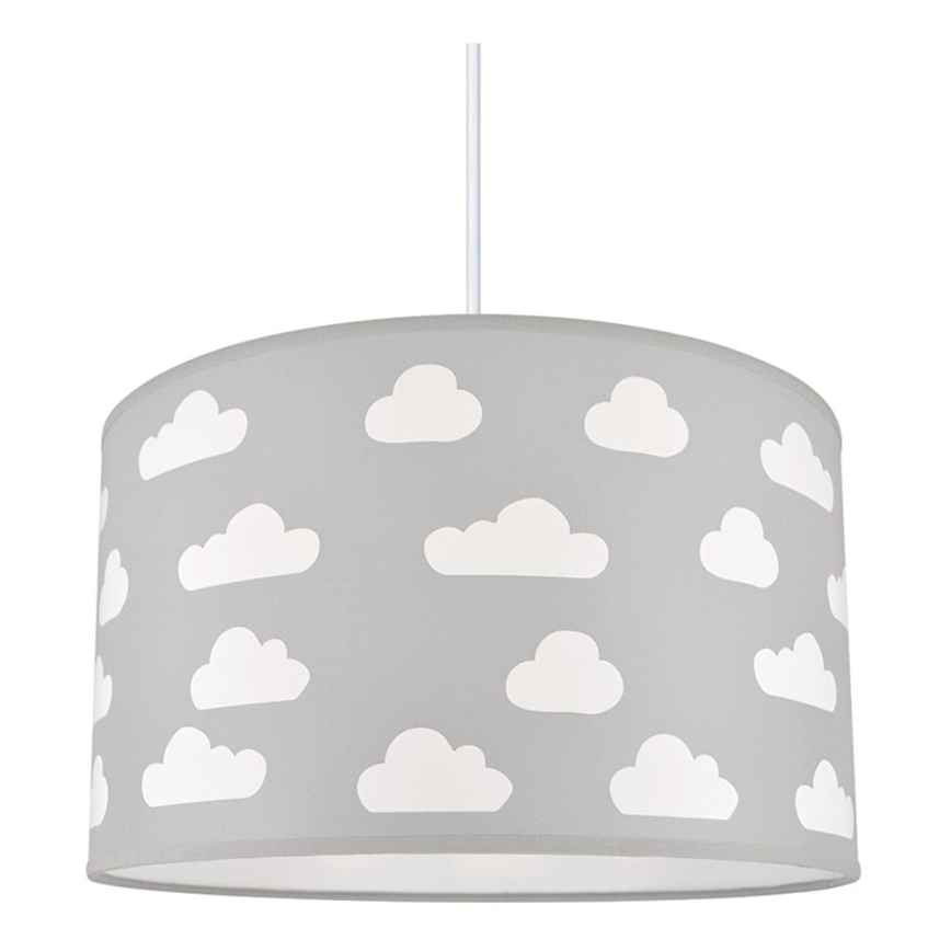 Ljuskrona Barn CLOUDS grå 1xE27/60W/230V