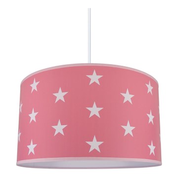 Ljuskrona Barn stjärnor rosa 1xE27/60W/230V