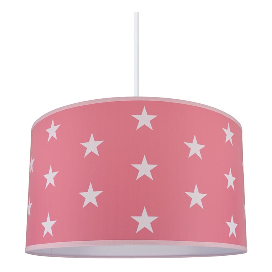 Ljuskrona Barn stjärnor rosa 1xE27/60W/230V