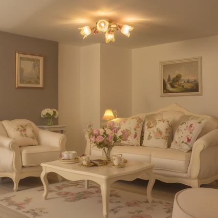 Ljuskrona FIORINTINO 4xE14/40W/230V