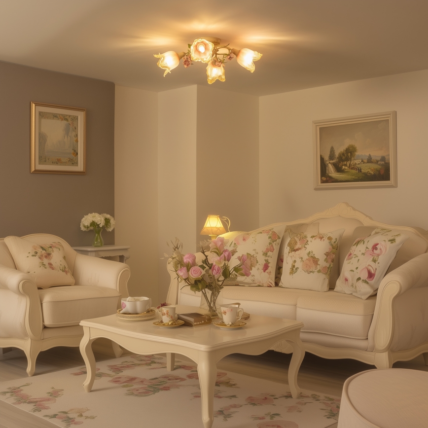 Ljuskrona FIORINTINO 4xE14/40W/230V