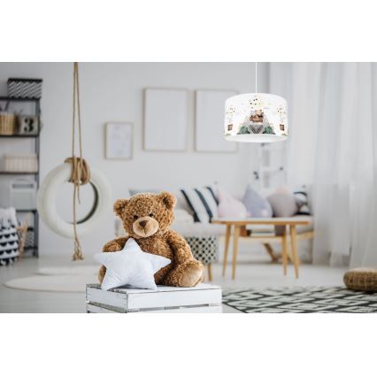 Ljuskrona för barn BEARS 1xE27/60W/230V