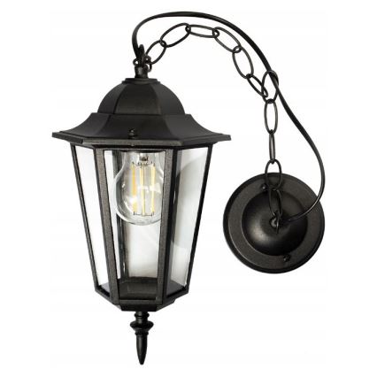 Ljuskrona för utomhusbruk 1xE27/20W/230V IP43 svart