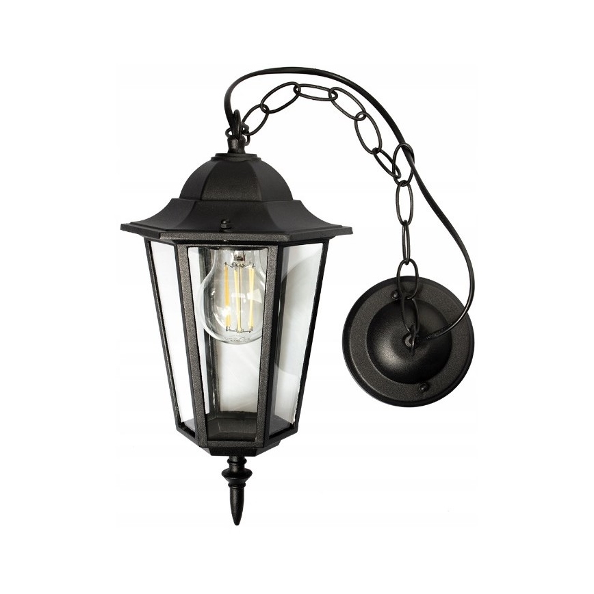 Ljuskrona för utomhusbruk 1xE27/20W/230V IP43 svart