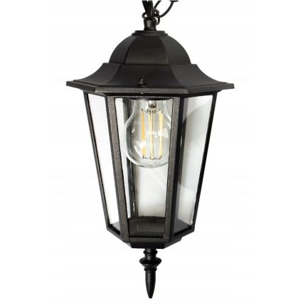 Ljuskrona för utomhusbruk 1xE27/20W/230V IP43 svart