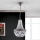 Ljuskrona i kristal med kedja ARILA 1xE27/60W/230V diameter 25,5 cm brun/patina