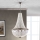 Ljuskrona i kristal med kedja ARILA 6xE27/60W/230V diameter 60 cm brun/patina