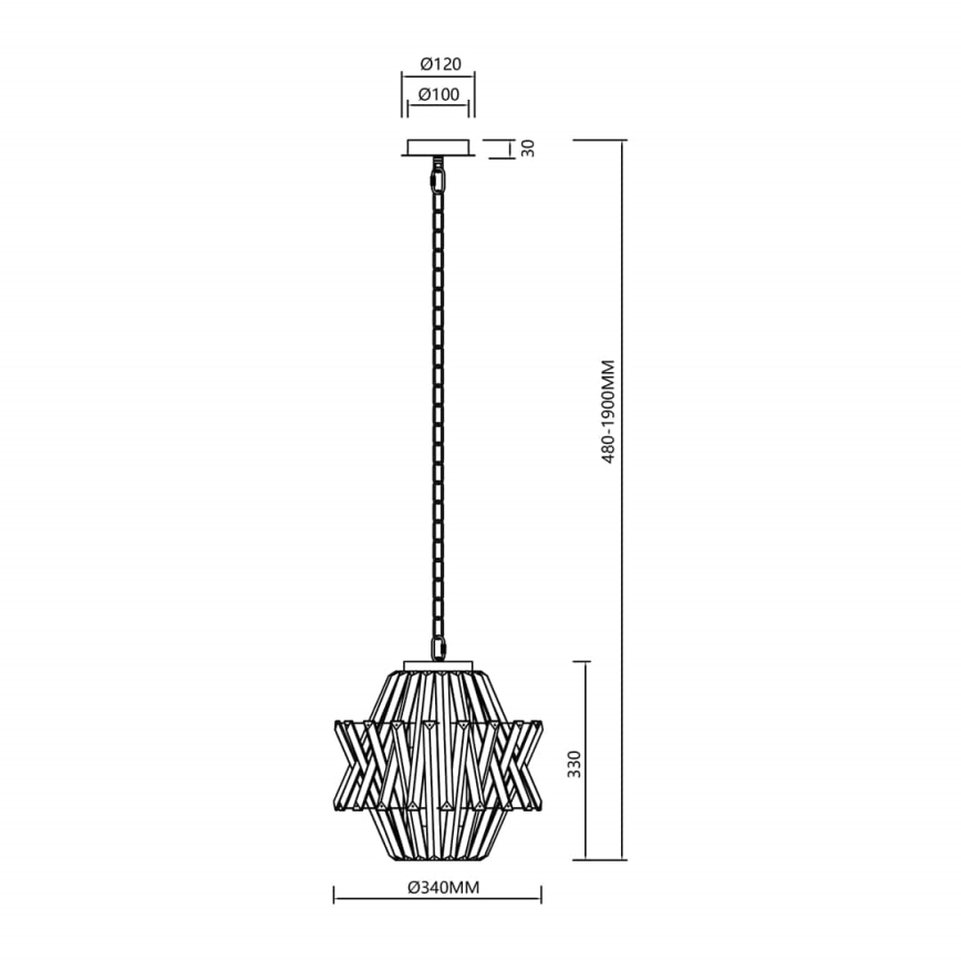 Ljuskrona i kristal med kedja CROWN 4xE14/40W/230V skinande krom