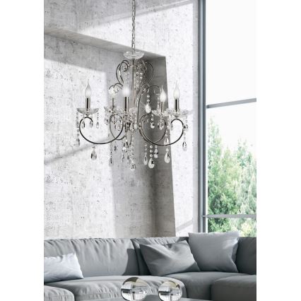 Ljuskrona med kedja AURORA 5xE14/40W/230V