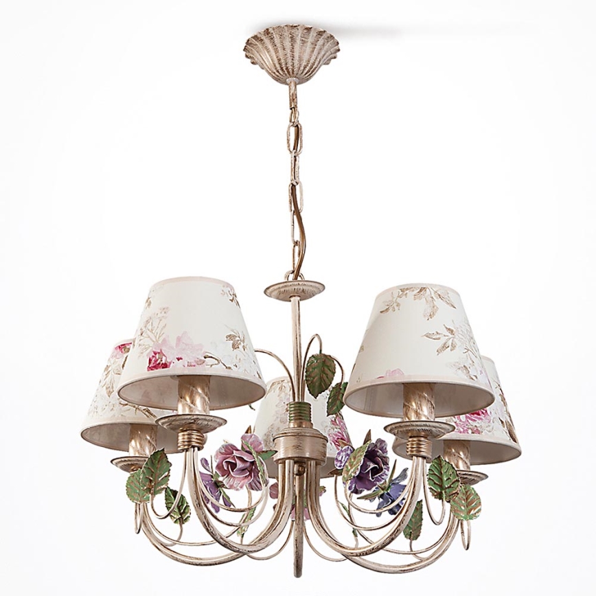 Ljuskrona med kedja CAMELLIA 5XE14/40W/230V 47 cm