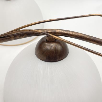 Ljuskrona med kedja COBRA 5xE27/60W/230V brons/patina