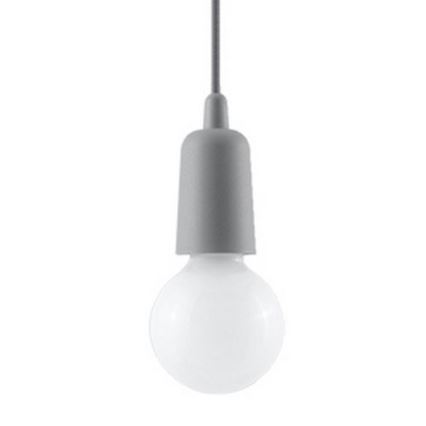 Ljuskrona med kedja DIEGO 1xE27/60W/230V grå