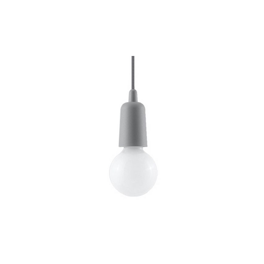 Ljuskrona med kedja DIEGO 1xE27/60W/230V grå