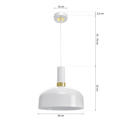 Ljuskrona med kedja MALMO 1xE27/60W/230V