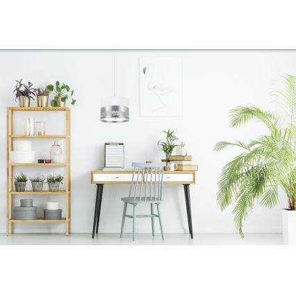 Ljuskrona med kedja MILO 1xE27/60W/230V silver
