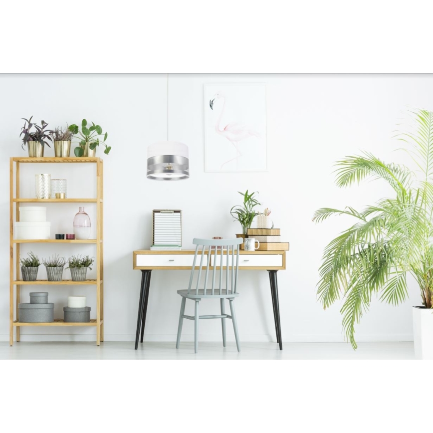 Ljuskrona med kedja MILO 1xE27/60W/230V silver