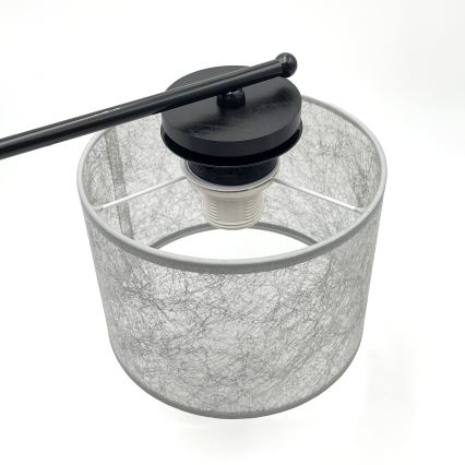 Ljuskrona med kedja ROSA 5xE27/60W/230V svart/grå