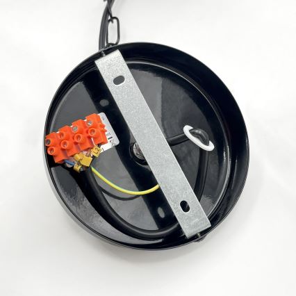 Ljuskrona med kedja ROSA 5xE27/60W/230V svart/grå