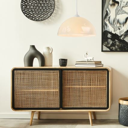 Ljuskrona med snöre 1xE27/60W/230V COFFEE