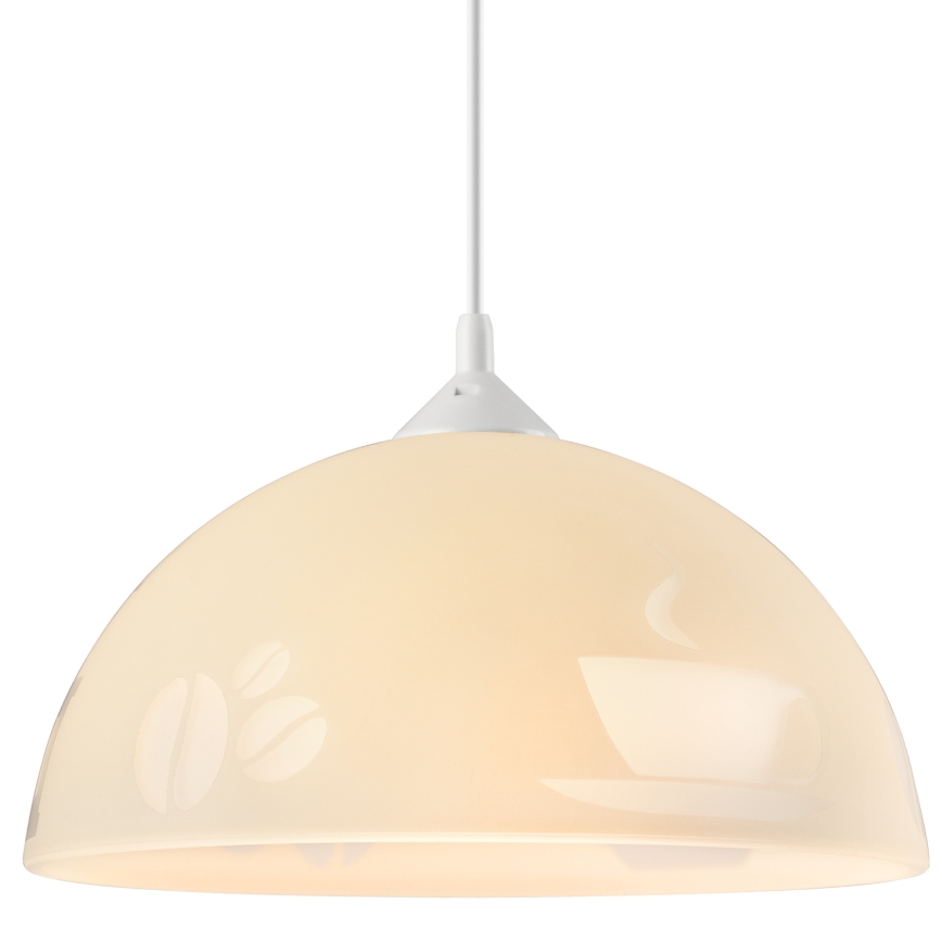 Ljuskrona med snöre 1xE27/60W/230V COFFEE