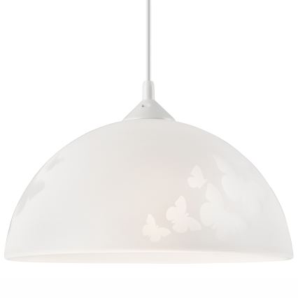 Ljuskrona med snöre 1xE27/60W/230V fjärilar