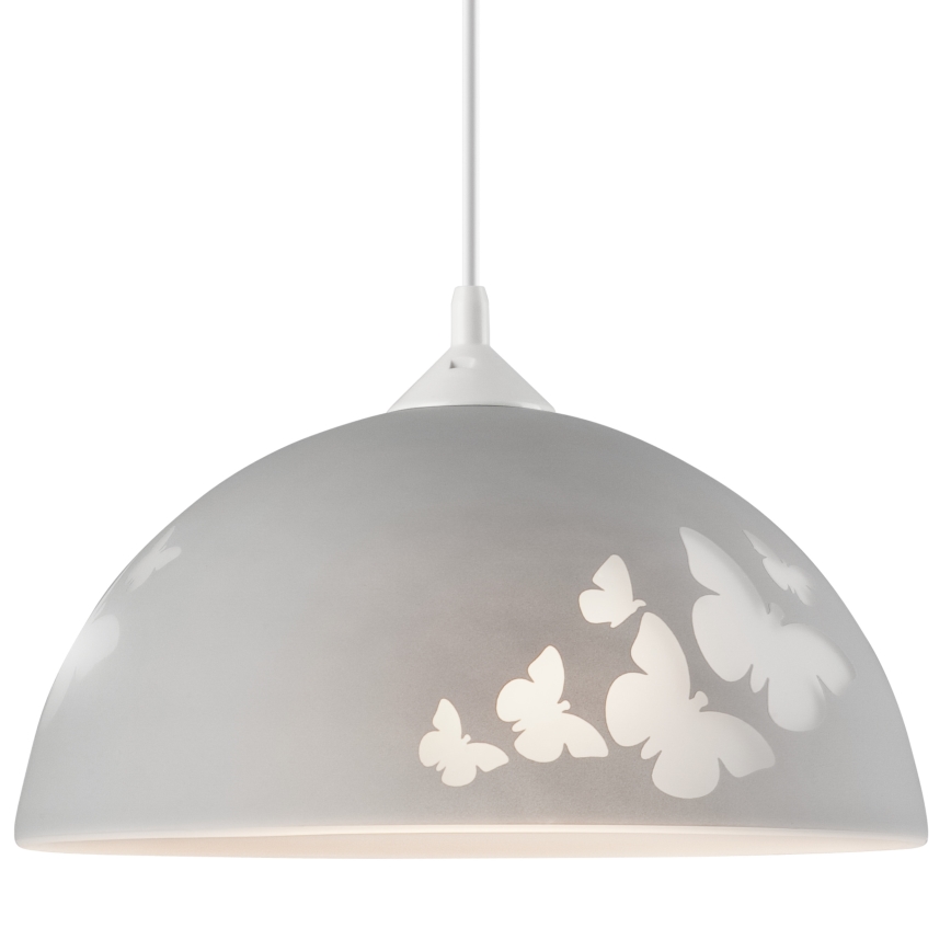 Ljuskrona med snöre 1xE27/60W/230V fjärilar