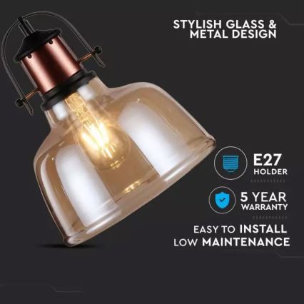 Ljuskrona med snöre 1xE27/60W/230V