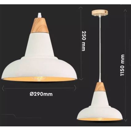 Ljuskrona med snöre 1xE27/60W/230V