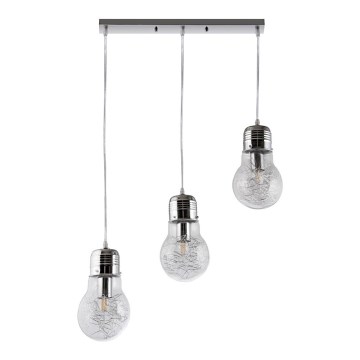 Ljuskrona med snöre 3xE27/60W/230V
