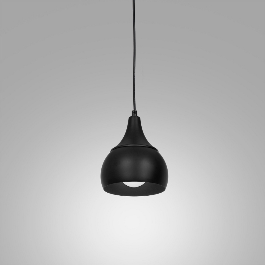 Ljuskrona med snöre AKTAN 1xE27/60W/230V svart