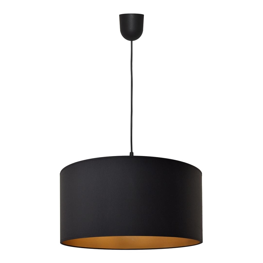 Ljuskrona med snöre ALBA 1xE27/15W/230V d. 40 cm svart/guld