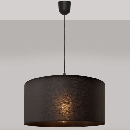 Ljuskrona med snöre ALBA 1xE27/15W/230V d.40 cm svart
