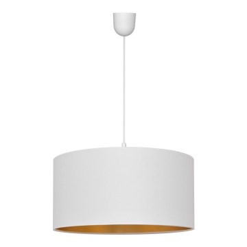 Ljuskrona med snöre ALBA 1xE27/15W/230V d.40 cm vit/guld
