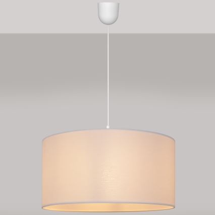 Ljuskrona med snöre ALBA 1xE27/15W/230V d.40 cm vit